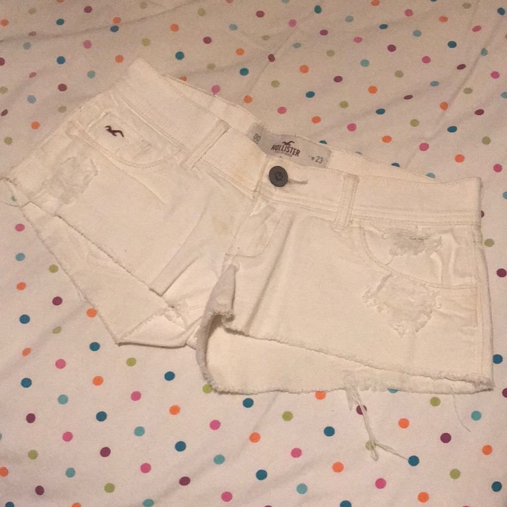 Hollister white shorts